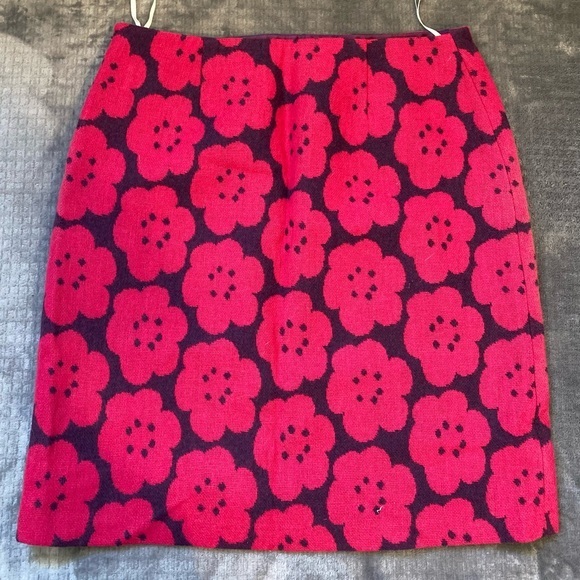 Boden floral skirt wool blend lined size 10 L - Picture 3 of 9